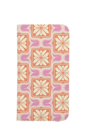 Vintage Floral Tile by Seek to Spring Wallet Phone Case (Pink) | Harper & Blake