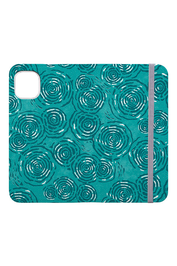 
            
                Load image into Gallery viewer, Water Ripples By Fishcandy Designs Wallet Phone Case (Blue) | Harper &amp;amp; Blake
            
        