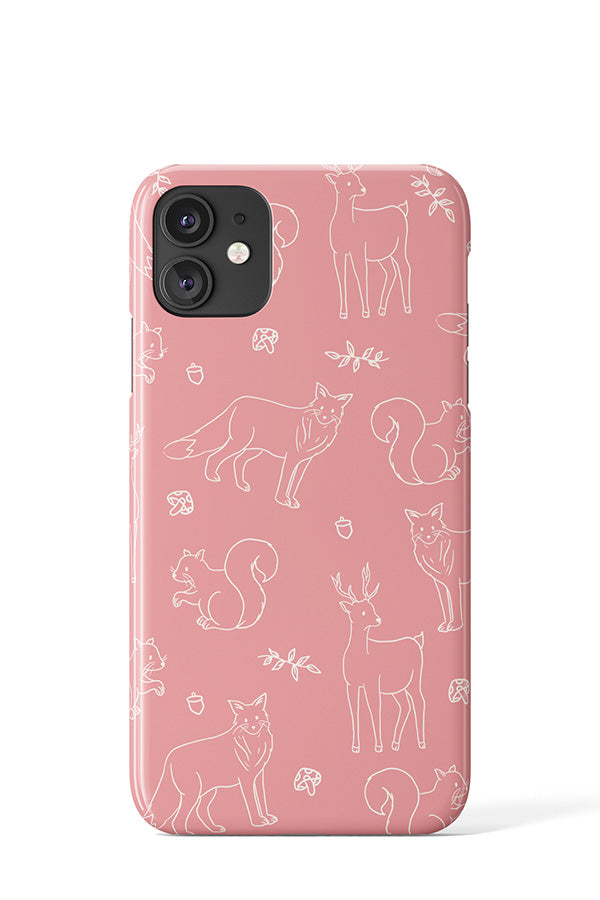 Forest Animals Phone Case (Pink) Tech Cases - Harper & Blake