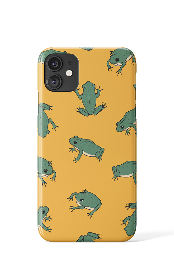 Frog Scatter Print Phone Case (Orange)