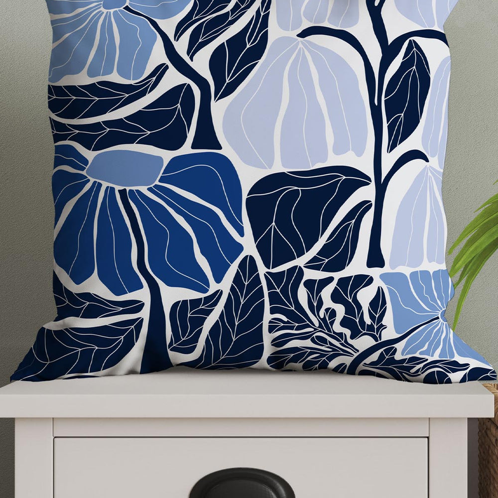 
                  
                    Abstract Flower Square Cushion (Blue) | Harper & Blake
                  
                