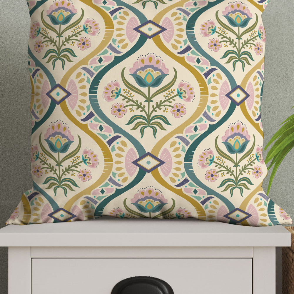 
                  
                    Chic Vintage Damask by Misentangledvision Square Cushion (Beige) | Harper & Blake
                  
                