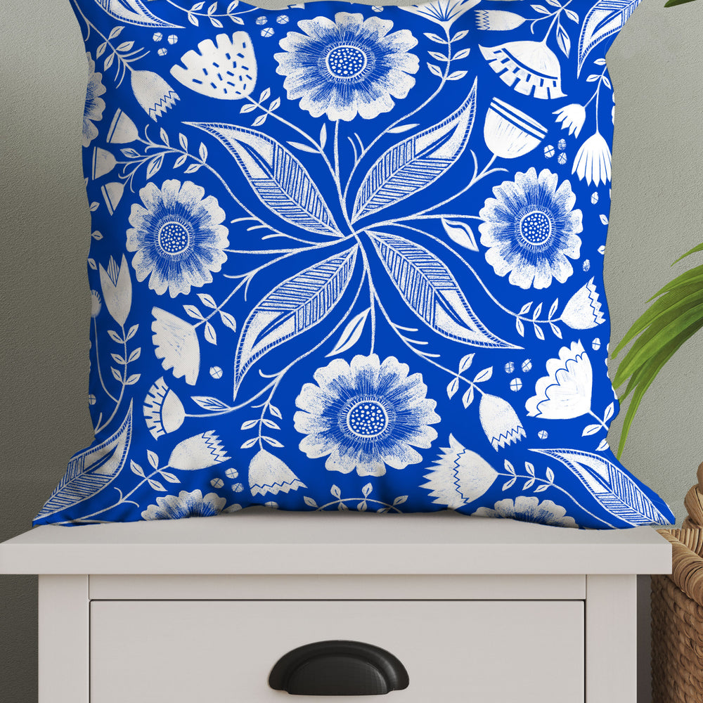 
                  
                    Botanical Blue by Rachel Parker Square Cushion (Blue) | Harper & Blake
                  
                