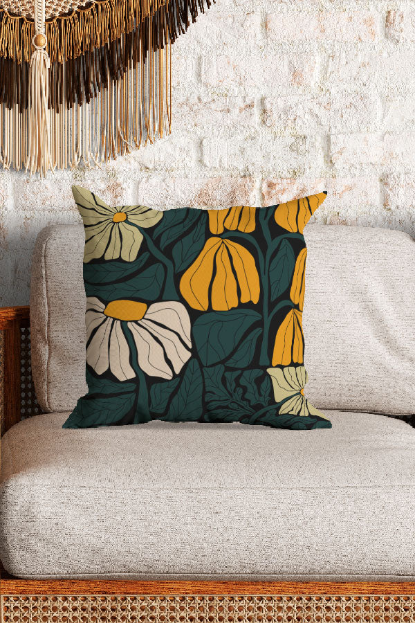 
                  
                    Abstract Flower Square Cushion (Dark) | Harper & Blake
                  
                