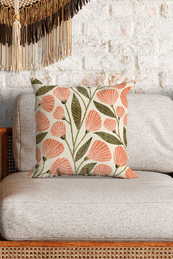 Cecile By Amy MacCready Square Cushion (Beige) | Harper & Blake