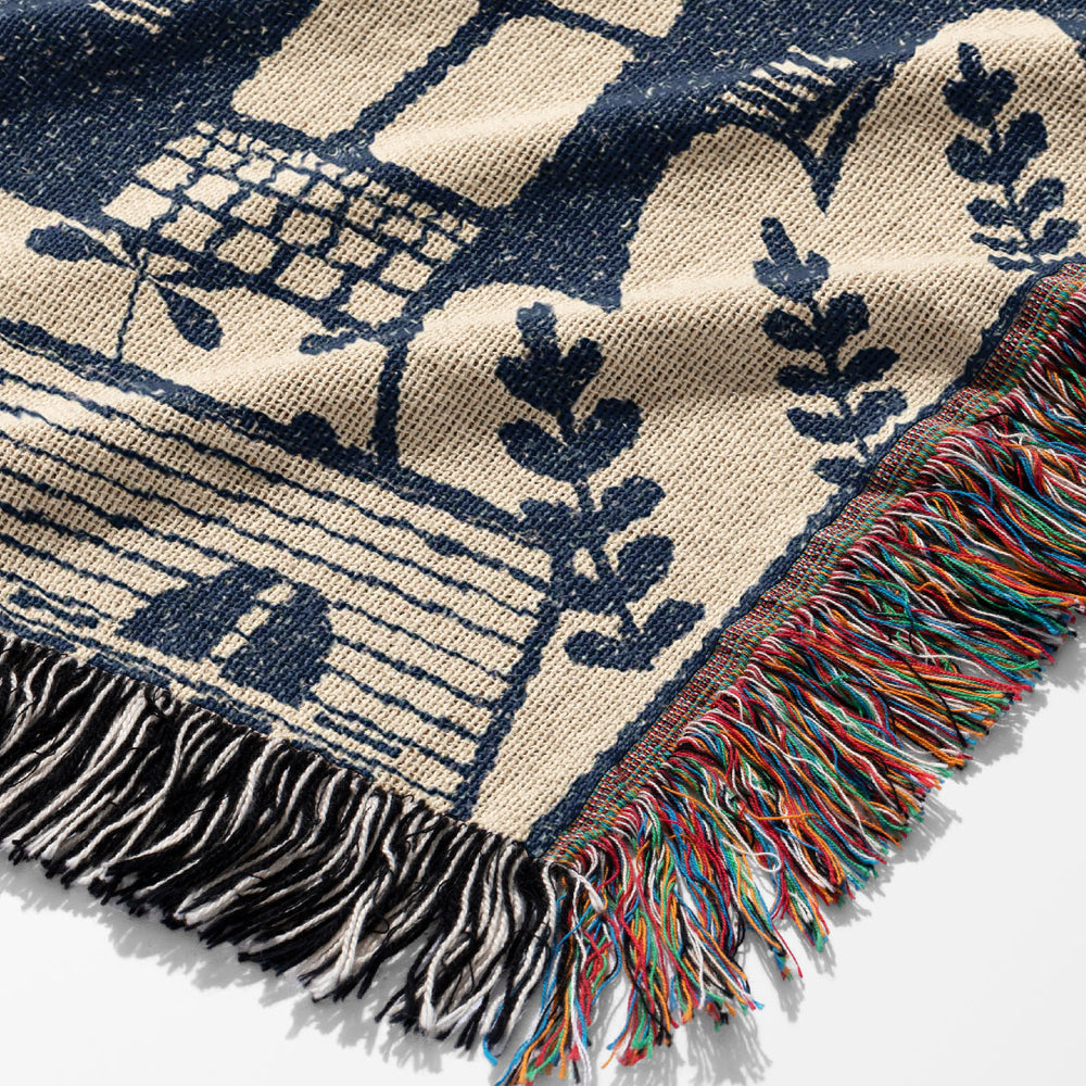 
                  
                    Adventure Travel Block by Garabateo Jacquard Woven Blanket (Blue) | Harper & Blake
                  
                