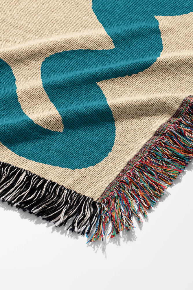 Cat Colour Swirl Jacquard Woven Blanket (Neutral) | Harper & Blake