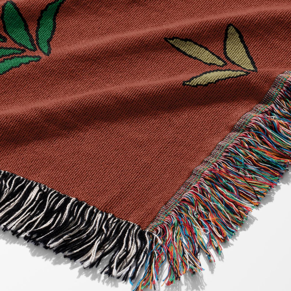 
                  
                    Two Floral Tigers Jacquard Woven Blanket (Red) | Harper & Blake
                  
                