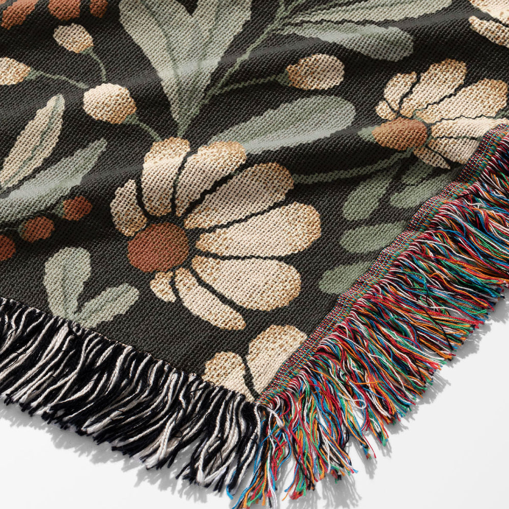 
                  
                    Floral Wilderness Garden by Garabateo Jacquard Woven Blanket (Grey) | Harper & Blake
                  
                
