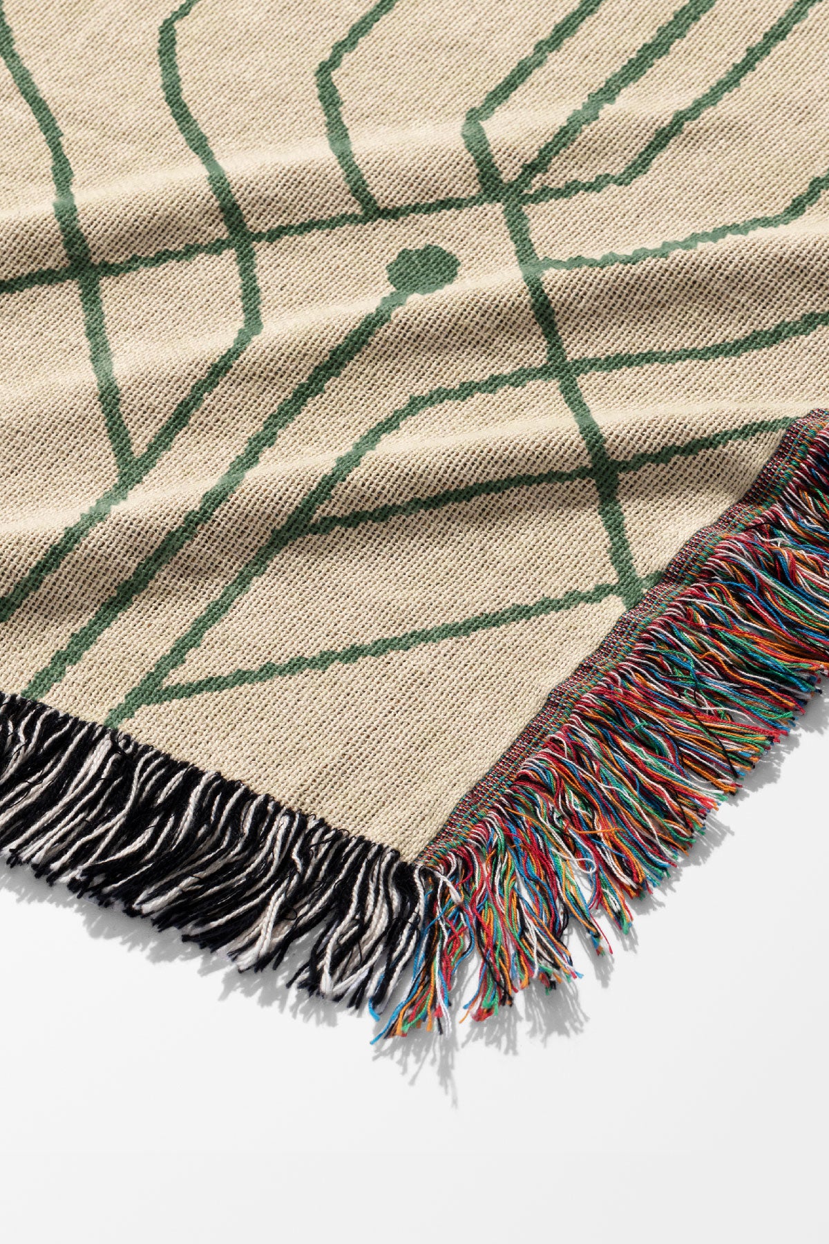 George By Amy MacCready Jacquard Woven Blanket (Beige) | Harper & Blake