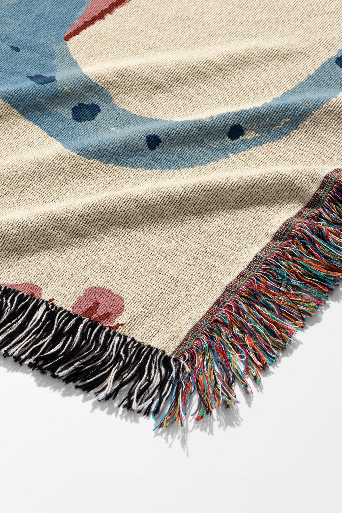 Felino by Ani Vidotto Jacquard Woven Blanket (Beige) | Harper & Blake