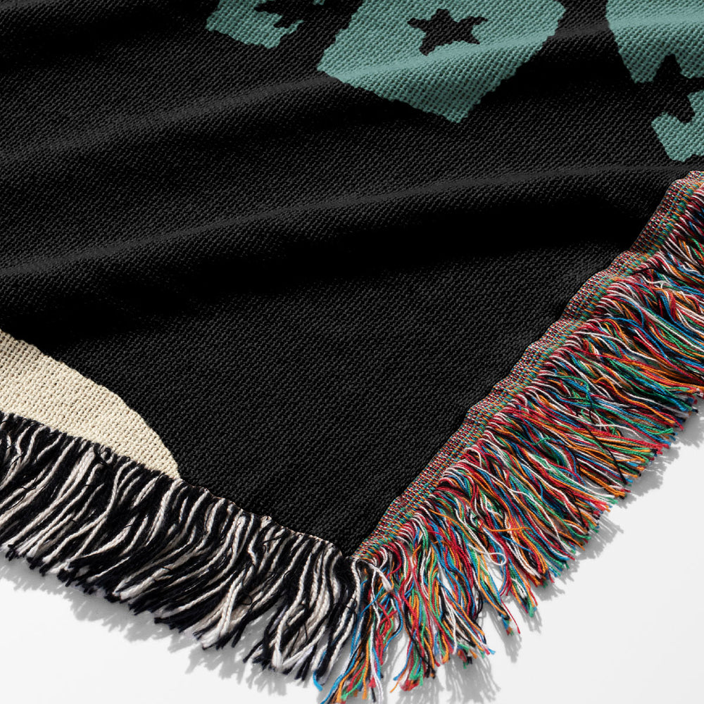 
                  
                    Mood Cat by Aley Wild Jacquard Woven Blanket (Black Green) | Harper & Blake
                  
                