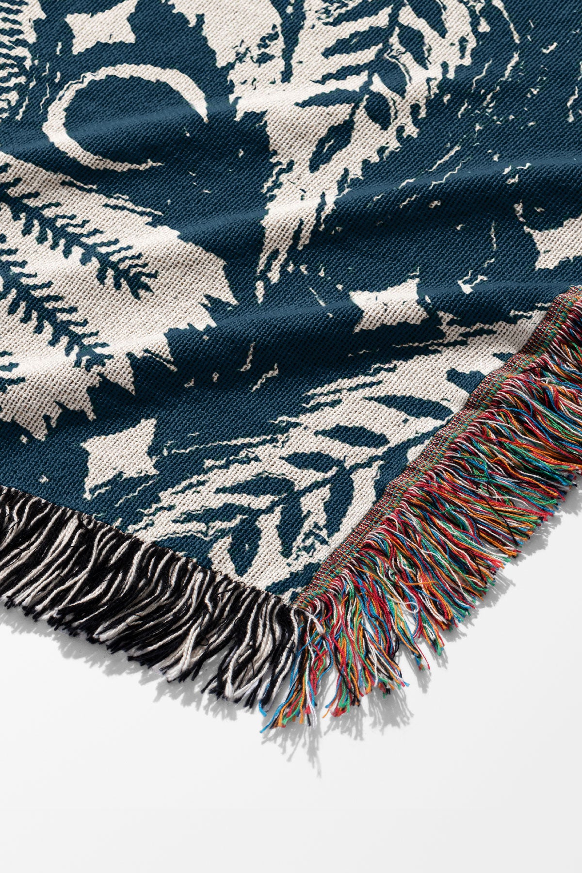 Mountain Birds by Cecilia Mok Jacquard Woven Blanket (Blue) | Harper & Blake