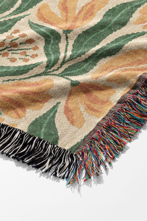 Nadine By Amy MacCready Jacquard Woven Blanket (Green) | Harper & Blake