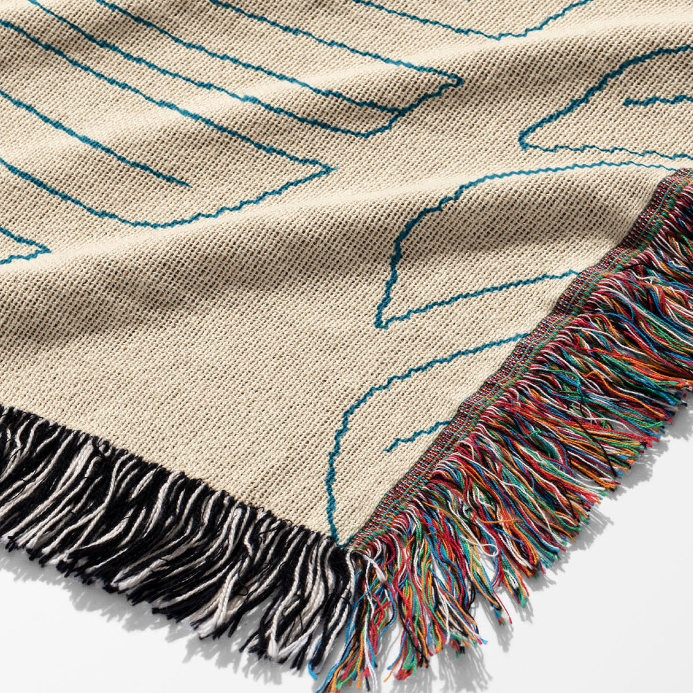 
                  
                    Monstera Plant Line Art Jacquard Woven Blanket (Cream) | Harper & Blake
                  
                