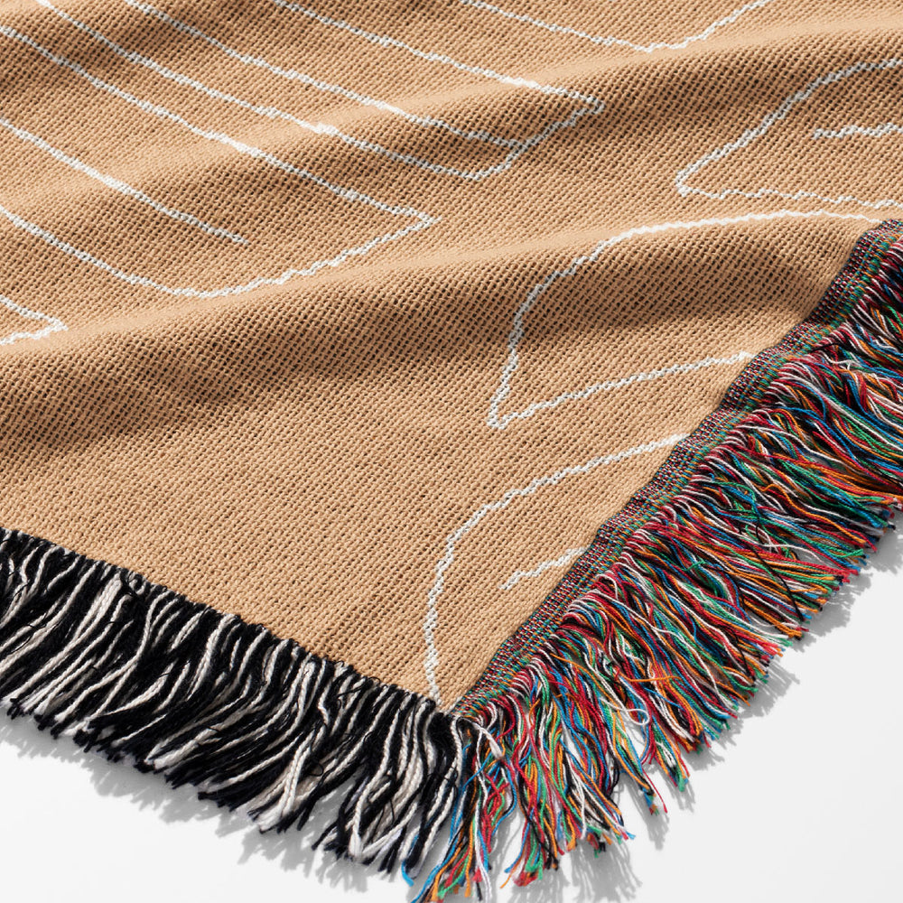 
                  
                    Monstera Plant Line Art Jacquard Woven Blanket (Peach) | Harper & Blake
                  
                