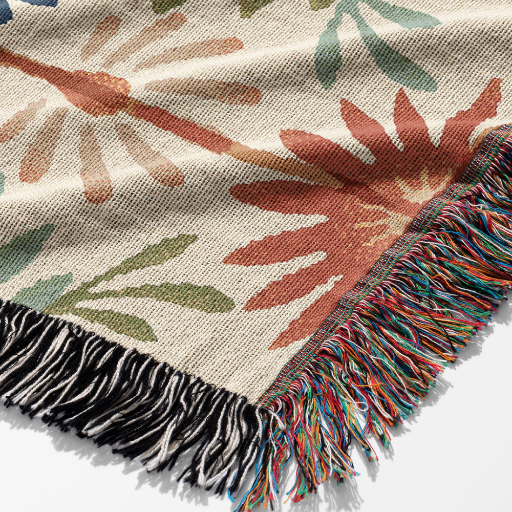 
                  
                    Nostalgic Vintage Tile by Garabateo Jacquard Woven Blanket (Beige) | Harper & Blake
                  
                