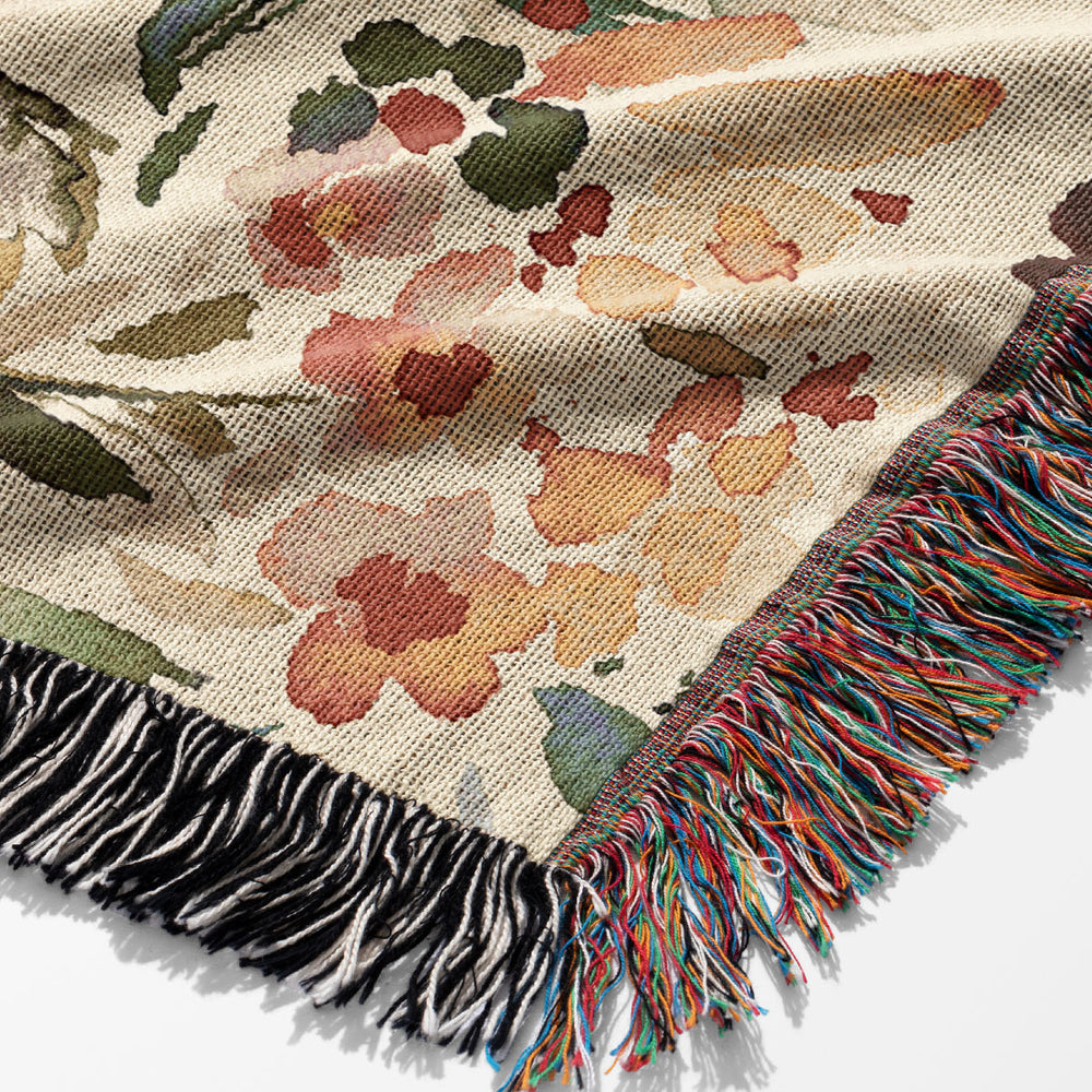 
                  
                    Painterly Tropical Flowers By Ninola Design Jacquard Woven Blanket (Beige) | Harper & Blake
                  
                