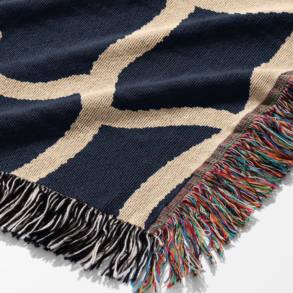 
                  
                    Swirl Check Jacquard Woven Blanket (Navy) | Harper & Blake
                  
                