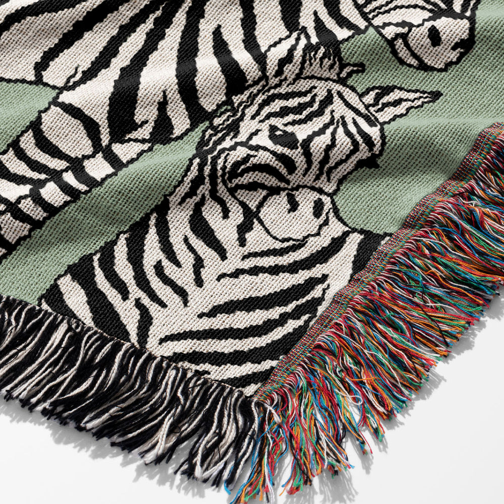 
                  
                    Zebra Pattern Jacquard Woven Blanket (Mint) | Harper & Blake
                  
                