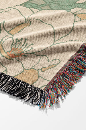 Zephirine By Amy MacCready Jacquard Woven Blanket (White) | Harper & Blake