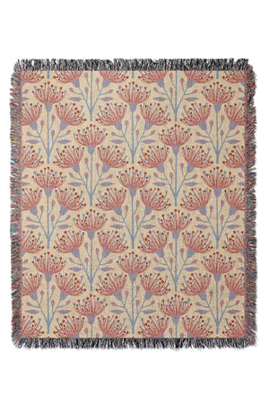 
            
                Load image into Gallery viewer, Eucalyptus By Jackie Tahara Jacquard Woven Blanket (Fuchsia Pink) | Harper &amp;amp; Blake
            
        