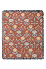 Tami By Jackie Tahara Jacquard Woven Blanket (Red)