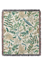 Botanical Collection By Ninola Design Jacquard Woven Blanket (Green)