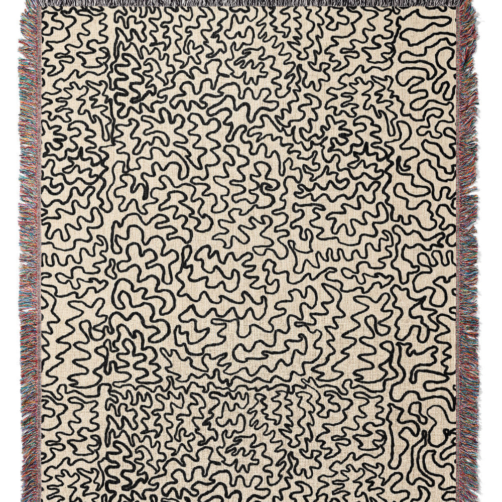 
                  
                    Doodle Line Art Jacquard Woven Blanket (Cream) | Harper & Blake
                  
                