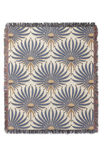 Geometric Flower by Garabateo Jacquard Woven Blanket (Very Peri)