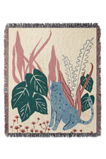 Felino by Ani Vidotto Jacquard Woven Blanket (Beige)