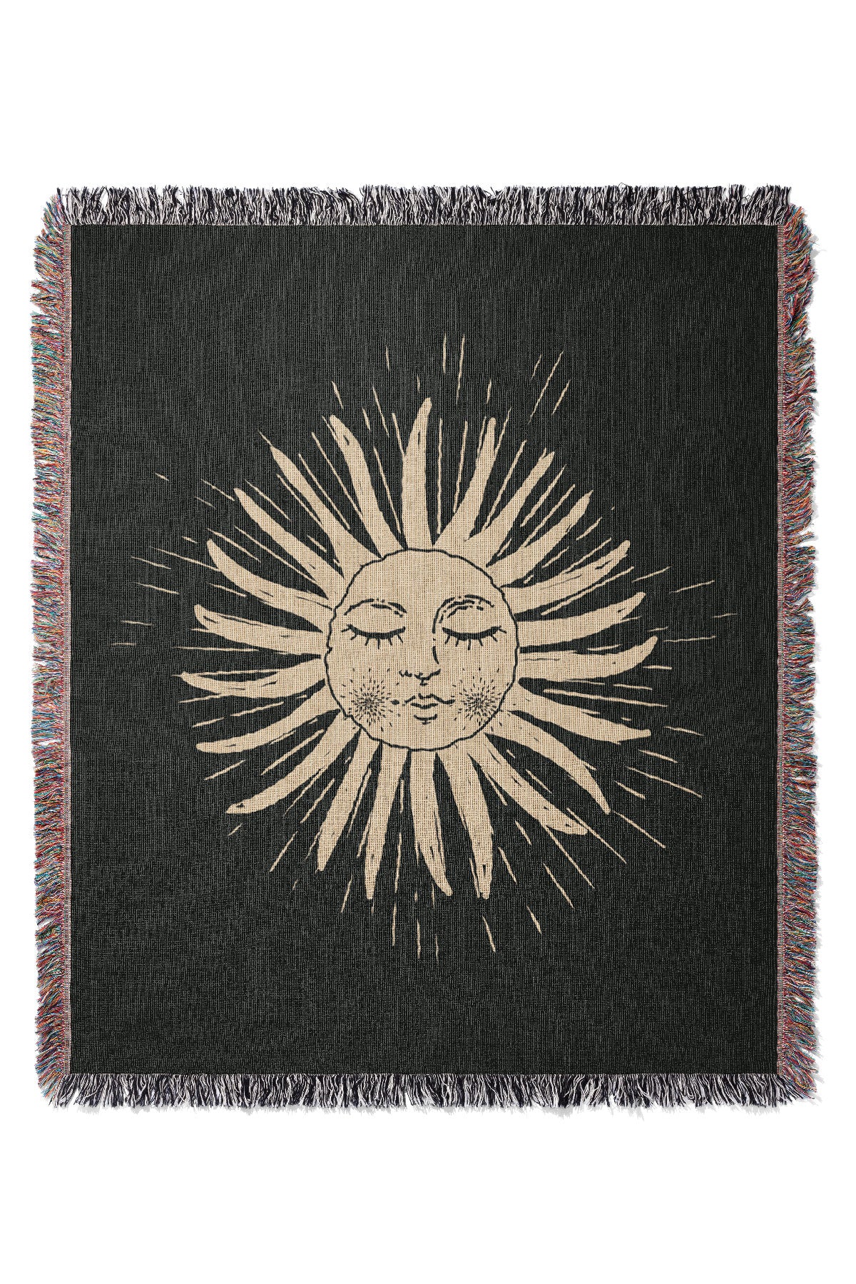 Intergalactic Adventures by Garabateo Jacquard Woven Blanket (Black) | Harper & Blake
