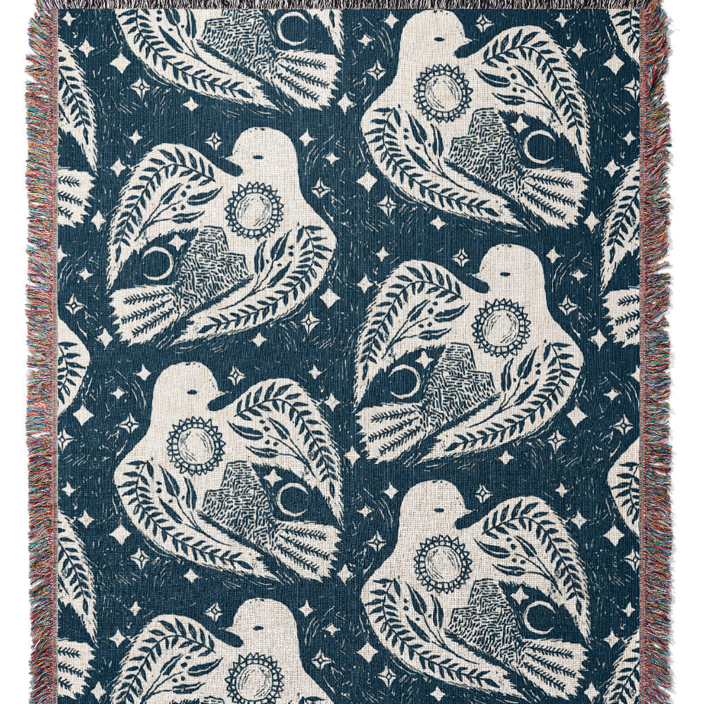 
                  
                    Mountain Birds by Cecilia Mok Jacquard Woven Blanket (Blue) | Harper & Blake
                  
                