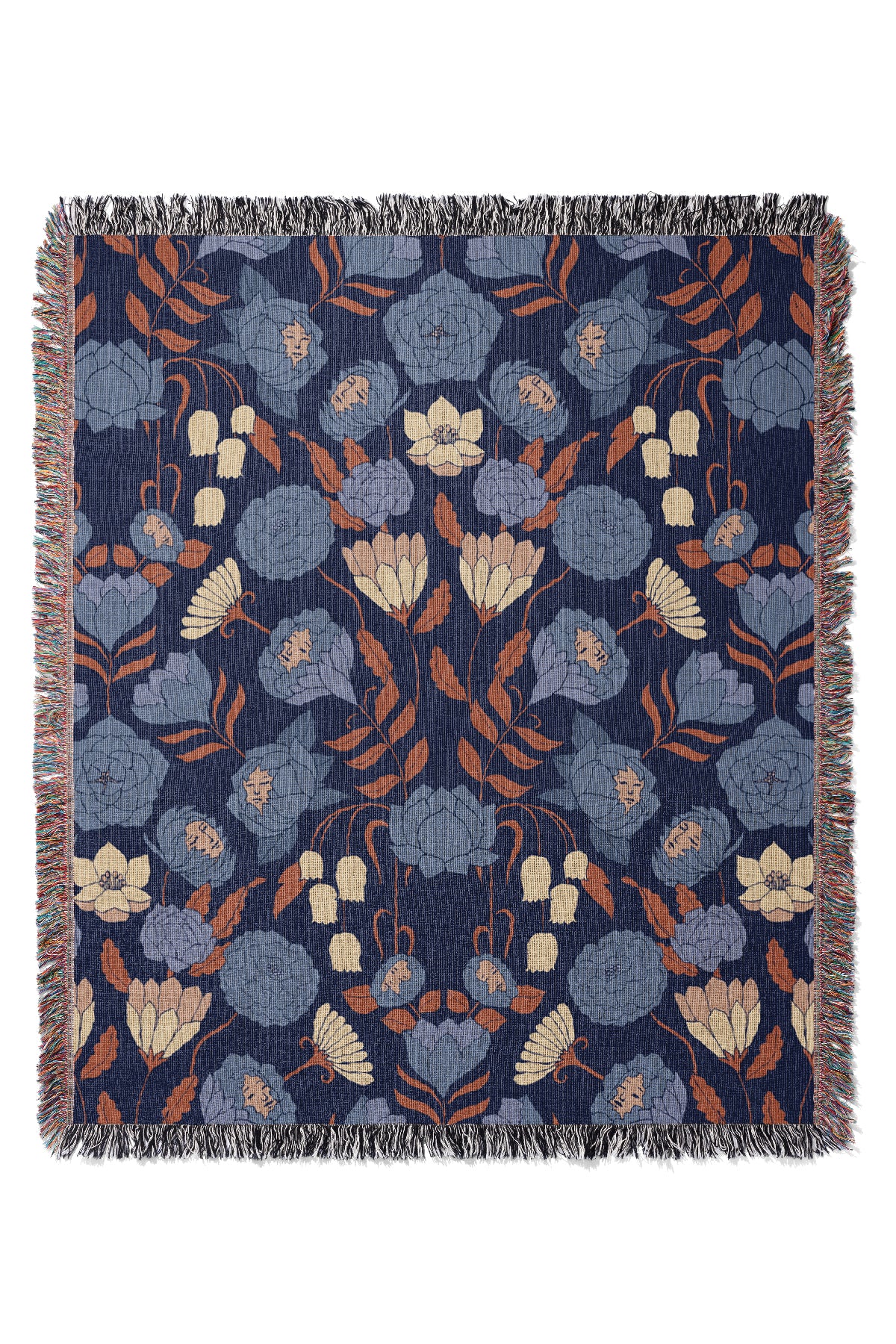 Mystery Garden by Cecilia Mok Jacquard Woven Blanket (Purple) | Harper & Blake