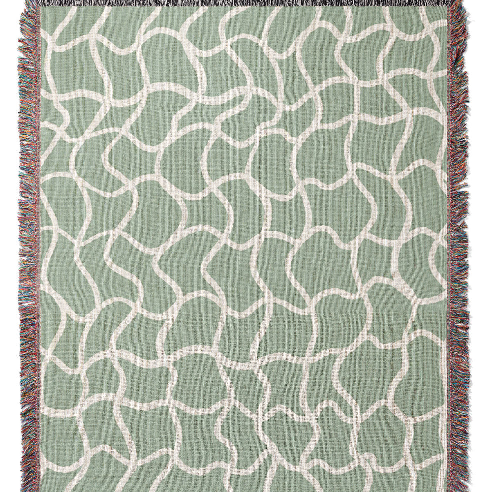 
                  
                    Swirl Check Jacquard Woven Blanket (Blue) | Harper & Blake
                  
                