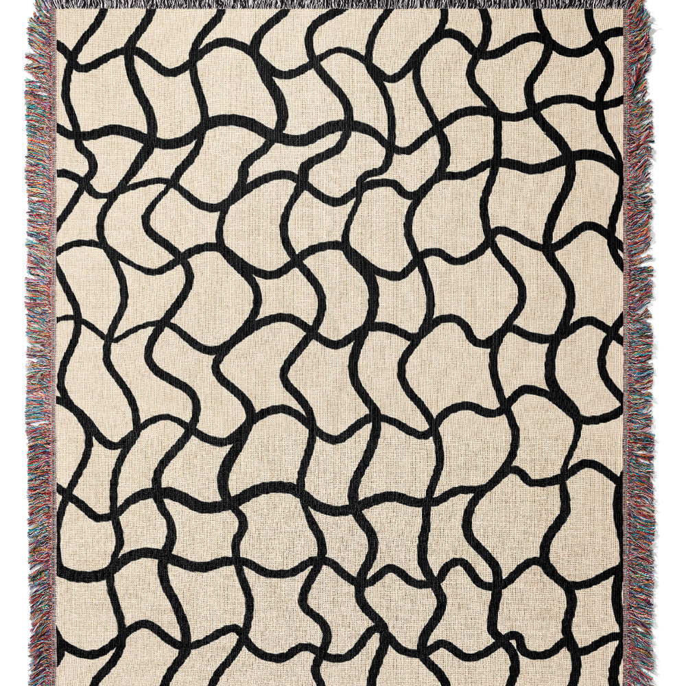 
                  
                    Swirl Check Jacquard Woven Blanket (Monochrome) | Harper & Blake
                  
                