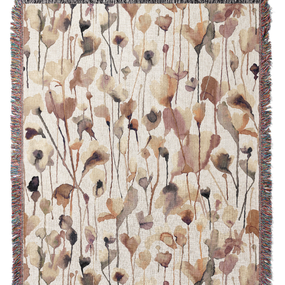 
                  
                    Wild Flowers Watercolour By Ninola Design Jacquard Woven Blanket (Neutral) | Harper & Blake
                  
                