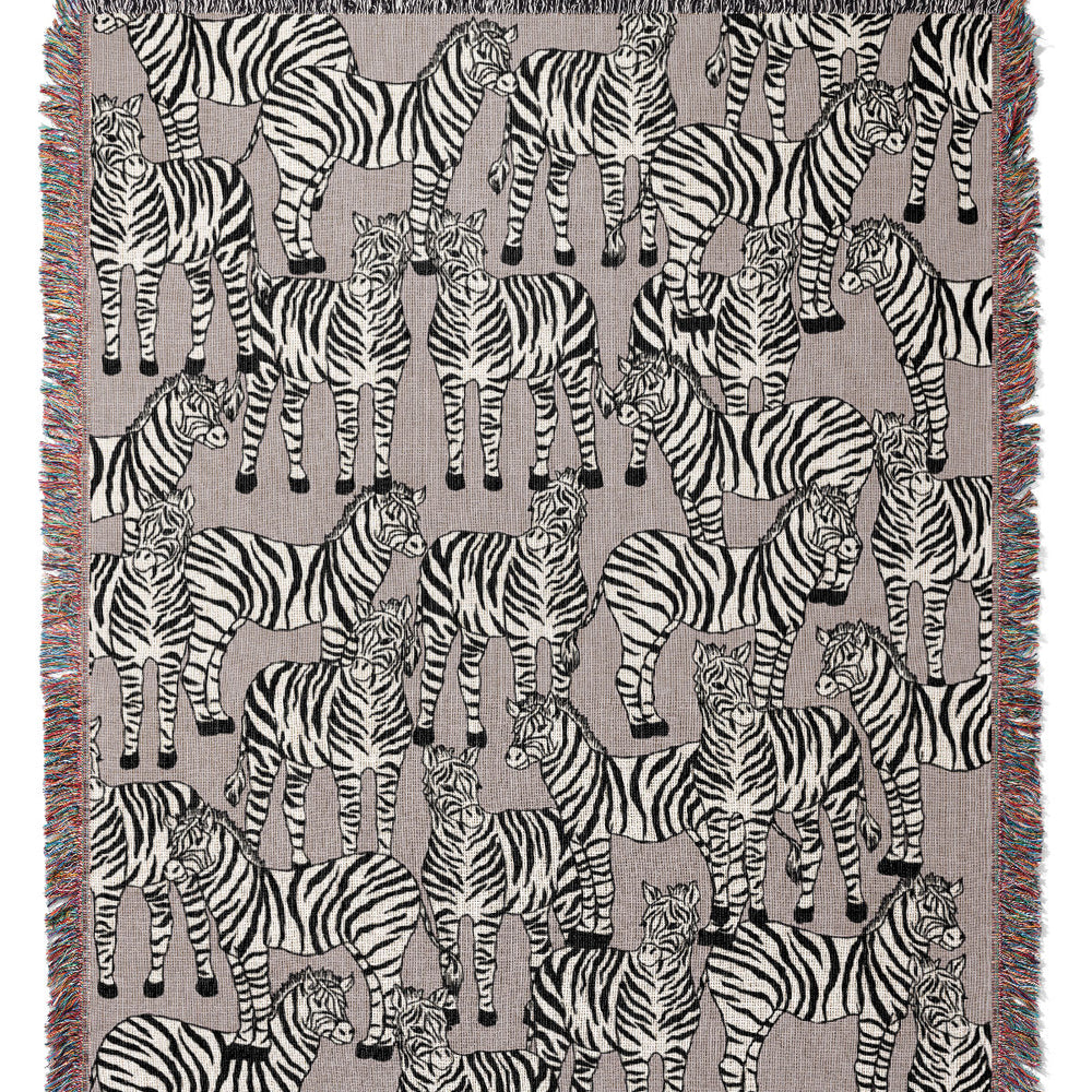 
                  
                    Zebra Pattern Jacquard Woven Blanket (Lilac) | Harper & Blake
                  
                