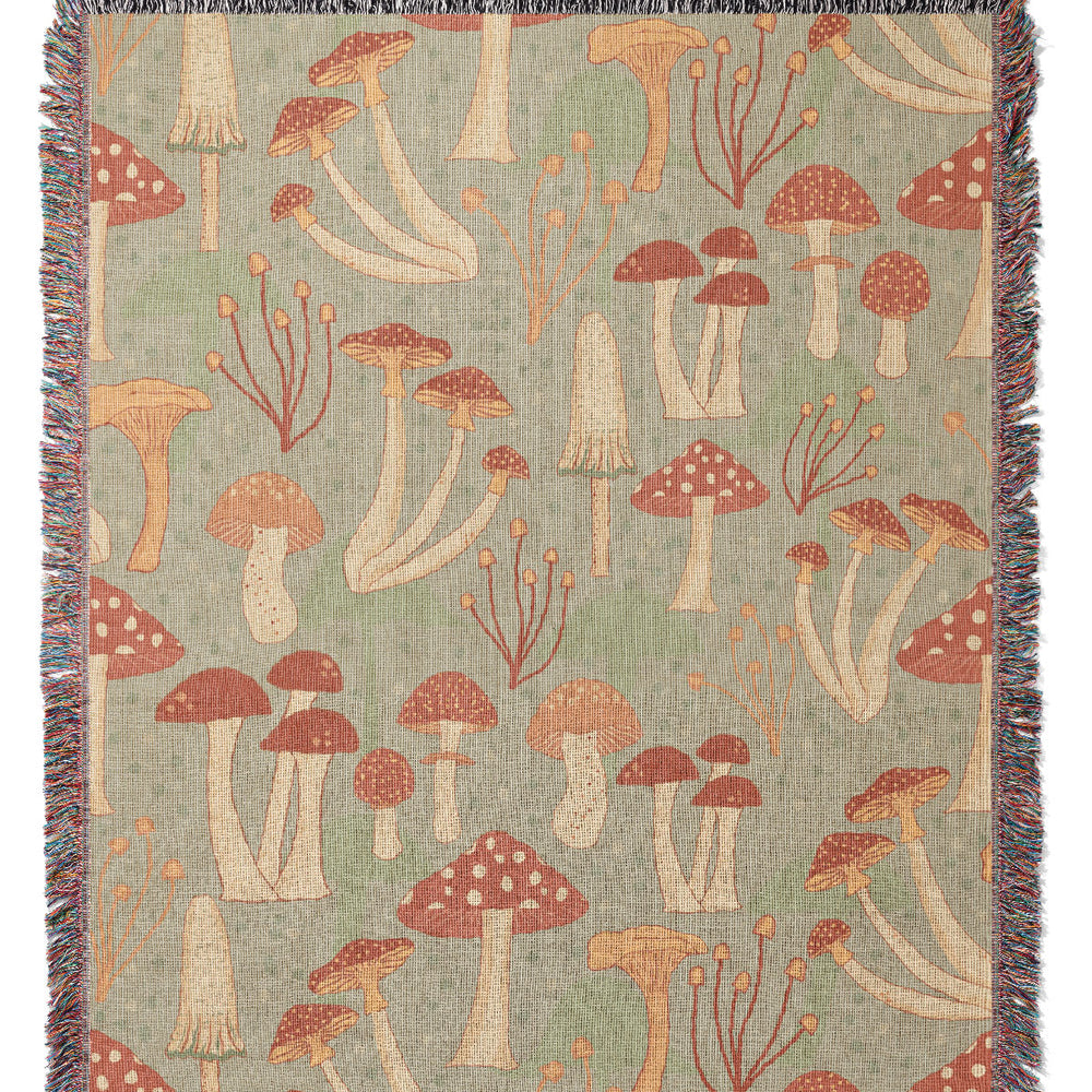 
                  
                    Fabulous Funghi Jacquard Woven Blanket (Green) | Harper & Blake
                  
                
