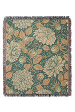 Dahlia by Elissa Rua Jacquard Woven Blanket (Teal)