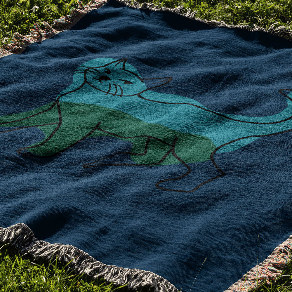 
                  
                    Cat Colour Jacquard Woven Blanket (Blue) | Harper & Blake
                  
                