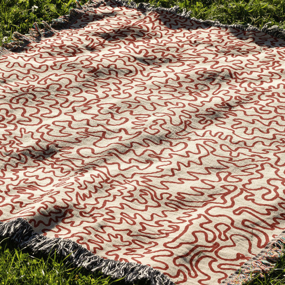 
                  
                    Doodle Line Art Jacquard Woven Blanket (Light Pink) | Harper & Blake
                  
                