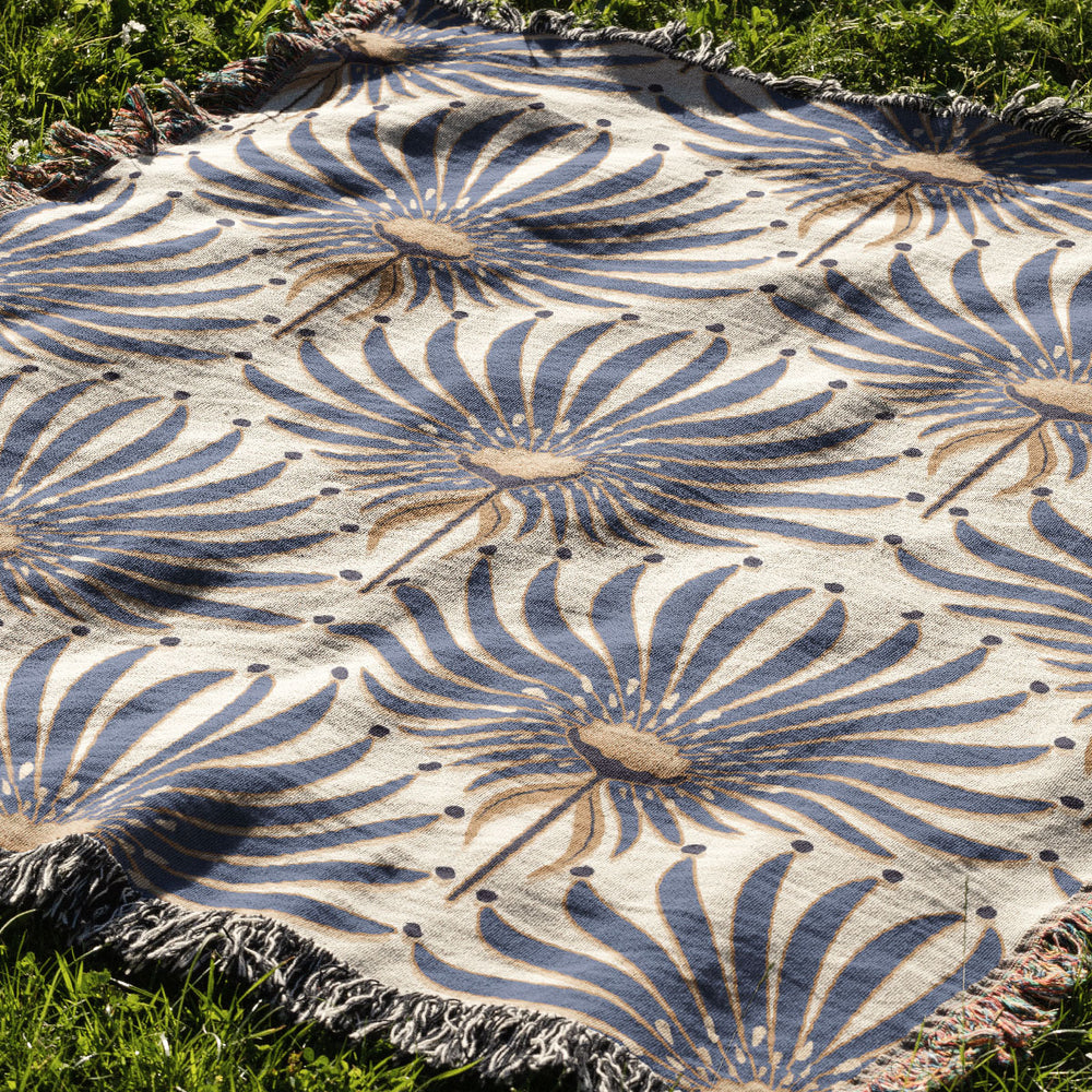 
                  
                    Geometric Flower by Garabateo Jacquard Woven Blanket (Very Peri) | Harper & Blake
                  
                