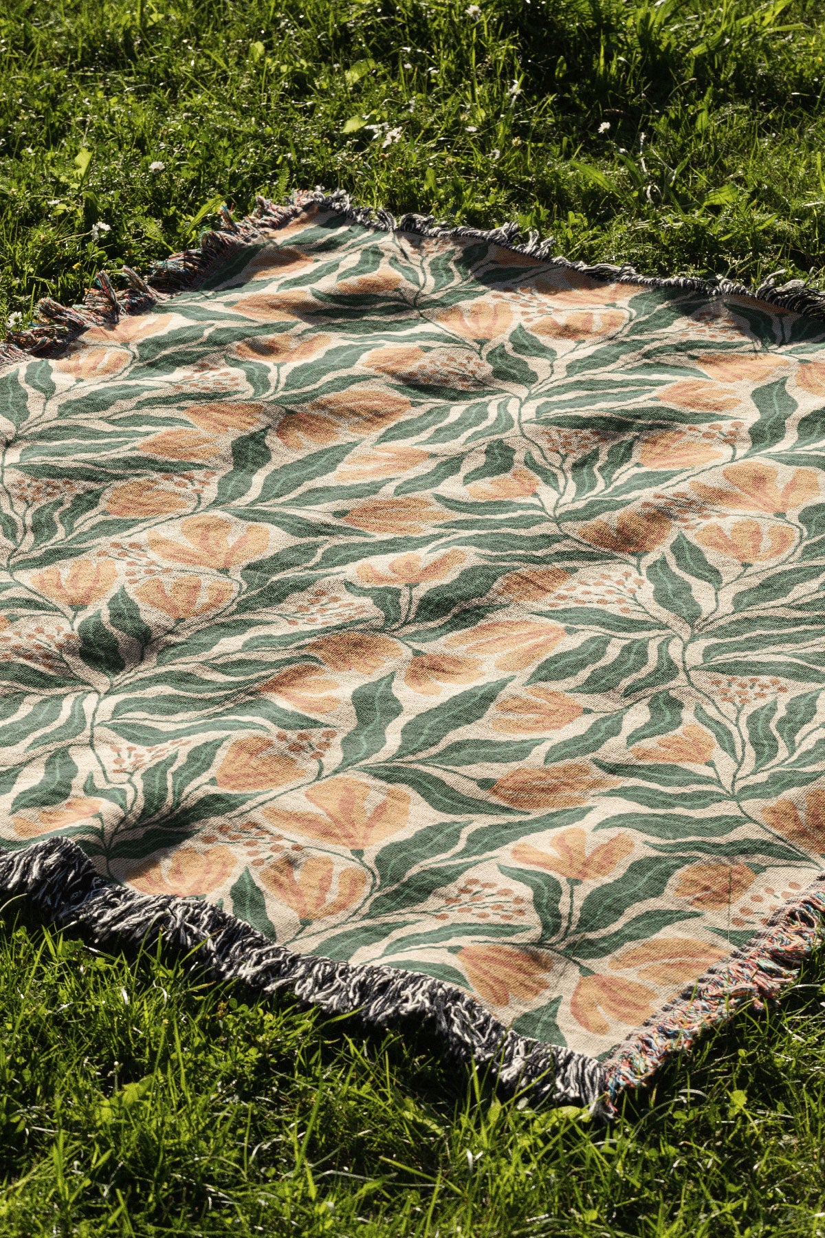 Nadine By Amy MacCready Jacquard Woven Blanket (Green) | Harper & Blake