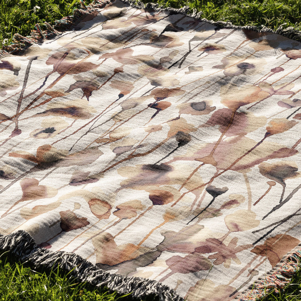 
                  
                    Wild Flowers Watercolour By Ninola Design Jacquard Woven Blanket (Neutral) | Harper & Blake
                  
                