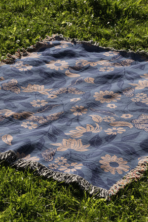 Lailia by Elissa Rua Jacquard Woven Blanket (Very Peri) | Harper & Blake