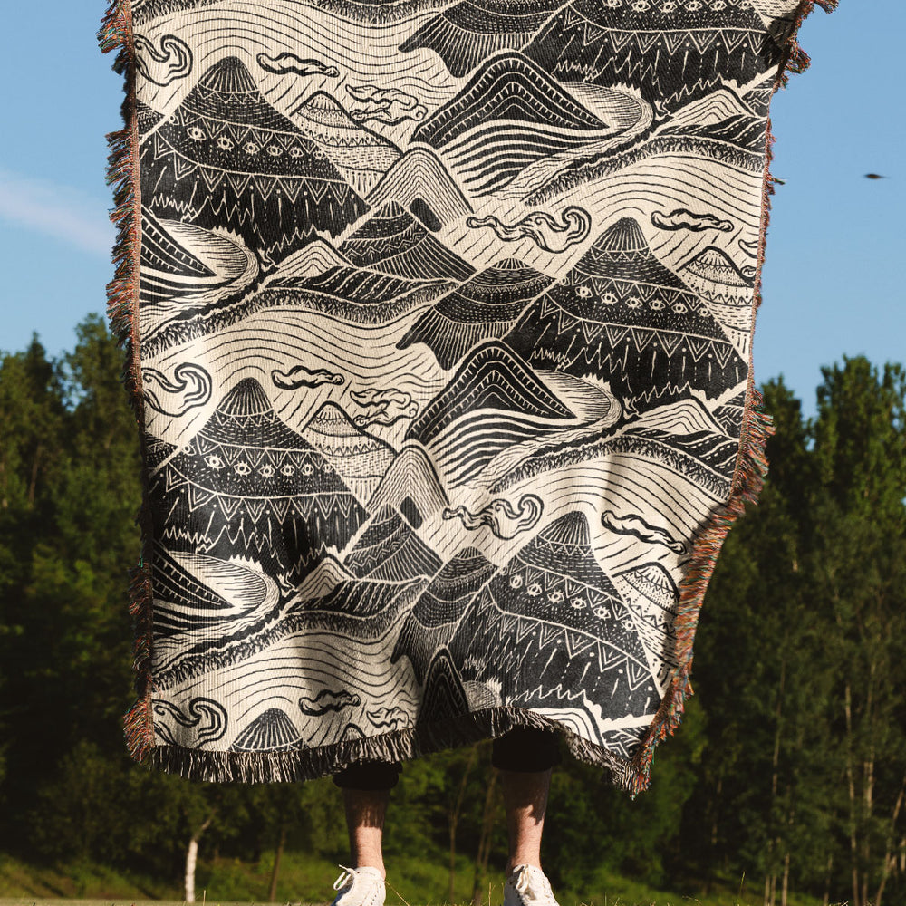 
                  
                    Mystical Mountains by Misentangledvision Jacquard Woven Blanket (Monochrome) | Harper & Blake
                  
                