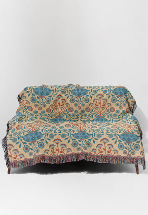 
            
                Load image into Gallery viewer, Dreamy Damask Sunscape By Jackie Tahara Jacquard Woven Blanket (Beige) | Harper &amp;amp; Blake
            
        