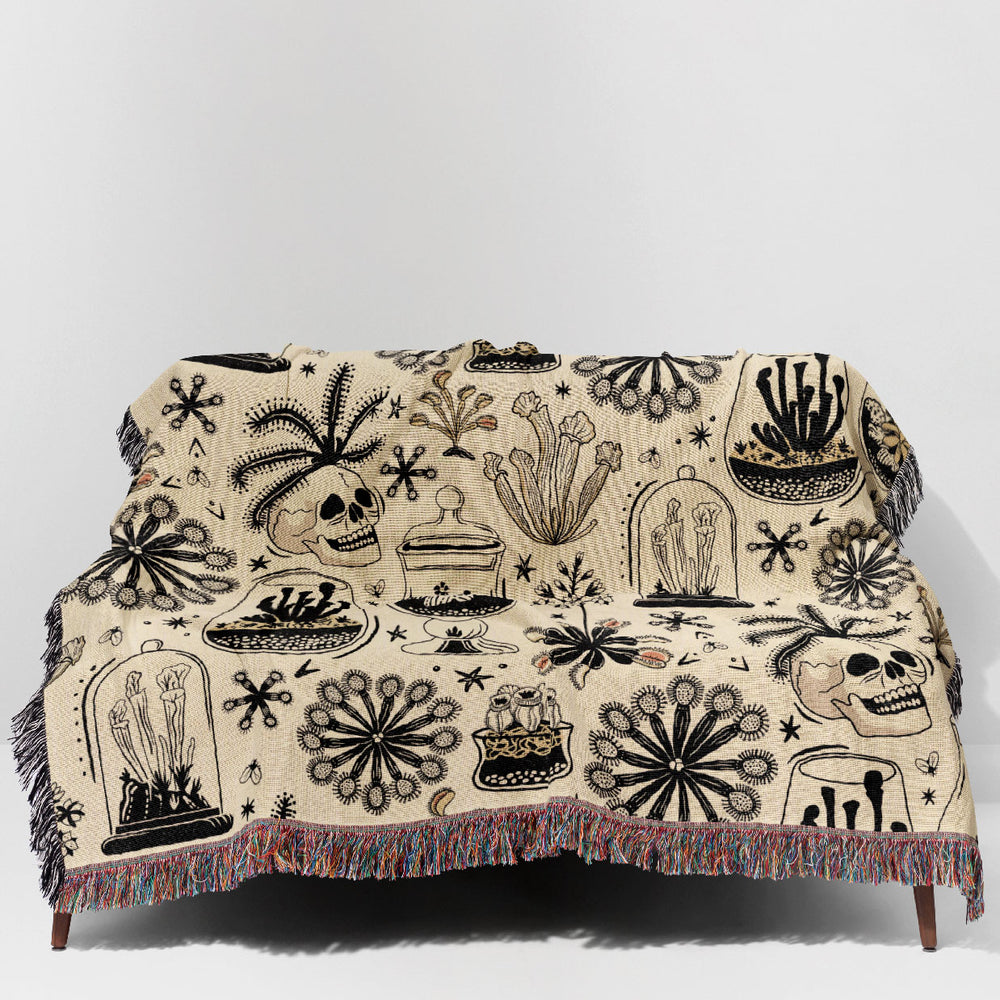 
                  
                    Carnivorous Plants by Misentangledvision Jacquard Woven Blanket (Beige) | Harper & Blake
                  
                