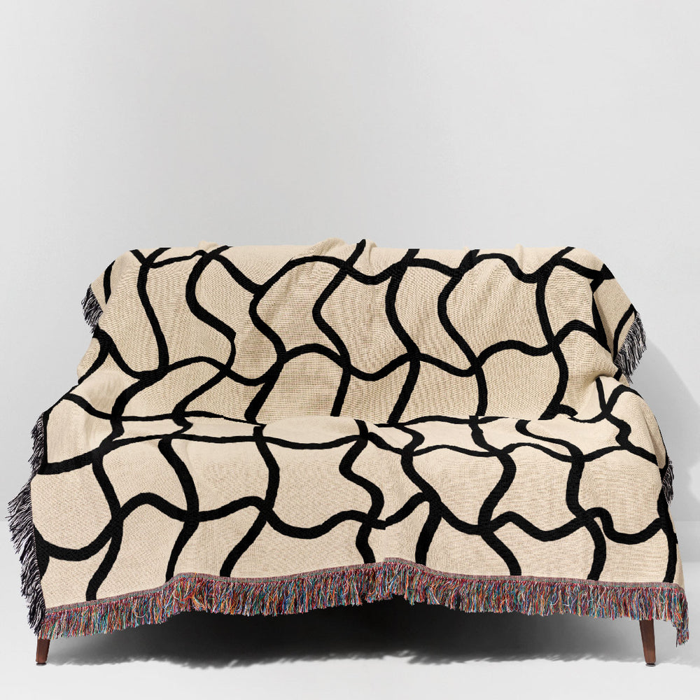 
                  
                    Swirl Check Jacquard Woven Blanket (Monochrome) | Harper & Blake
                  
                